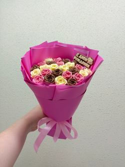 Букет из шоколадных роз 25