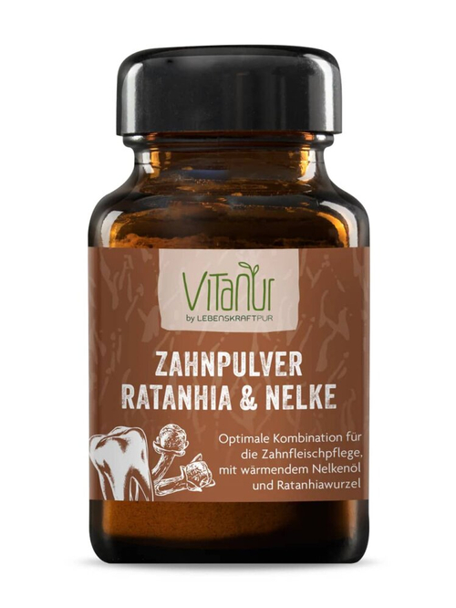 Зубной порошок Vitanur Ратания и гвоздика, 45 гр