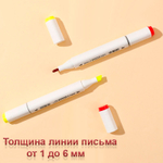 Набор маркеров для скетчинга DELI, двухсторонний 1/6 мм, 60 цветов, пластиковый кейс