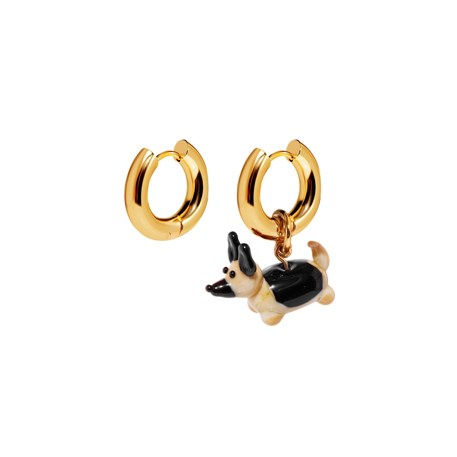 Серьги Favorite Fluffy Gold Earrings - Dog