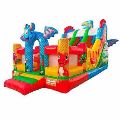 Коммерческий надувной батут «Драконы в тропиках», 8*4*5 м