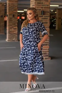 Платье 21-13-Синий Minova