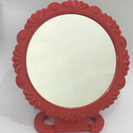 Зеркало настольное в пластиковой оправе «Ажурный кант» круг, подвесное, цвет микс, d-12см (Стикер на минивложение 10шт)