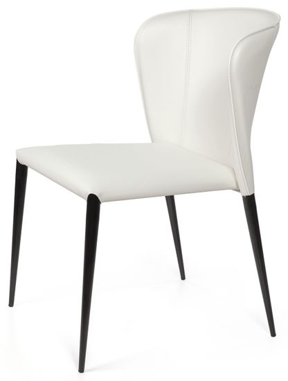 Стул Albert, кожа белый