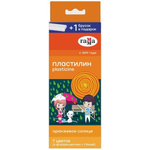 Пластилин "Оранжевое солнце" 7 цветов, флуор.+ белый, 93 гр, со стеком (Гамма)