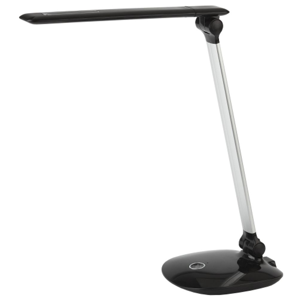 Настольный светильник ЭРА NLED-456-10W-BK-S светодиодный черный с серебром | Светодиодные настольные лампы