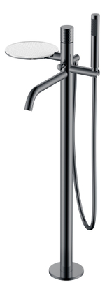 Смеситель STICK напольный Shine Gun Metal с ручкой DIMOND