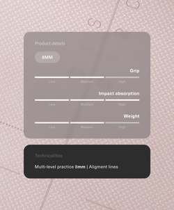 OYSHO Коврик для пилатеса толщиной 8 мм, розовый