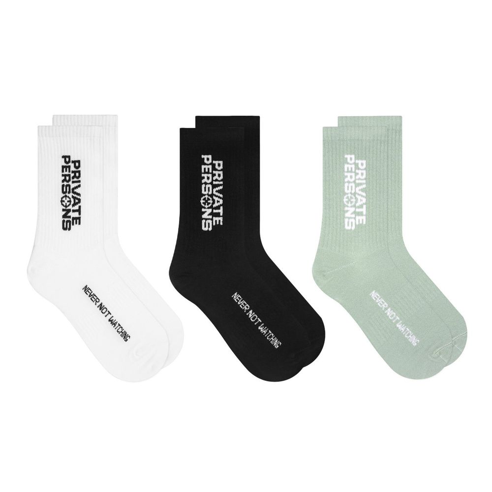 PP LOGO SOCKS (3 PACK) M/W/B