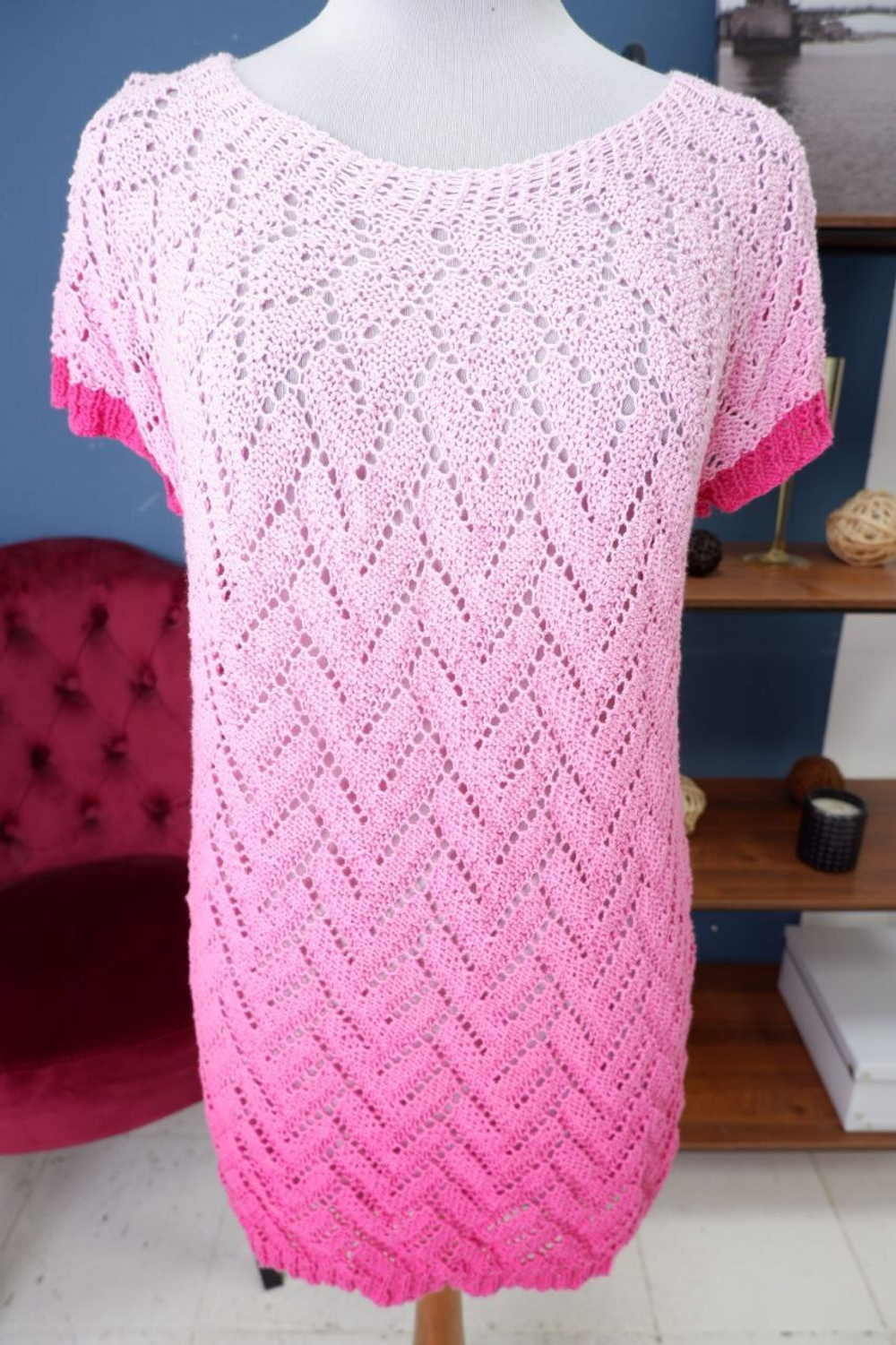 Футболка вязаная яркая 50-52 размер