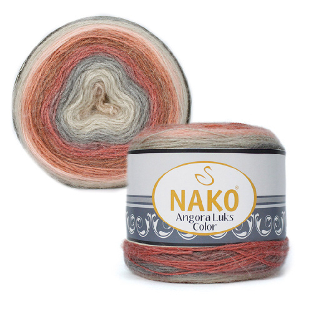 Пряжа Angora Luks Color, 150г, 810м, 80%акрил,15%шерсть, 5%мохер (цена за 1шт)