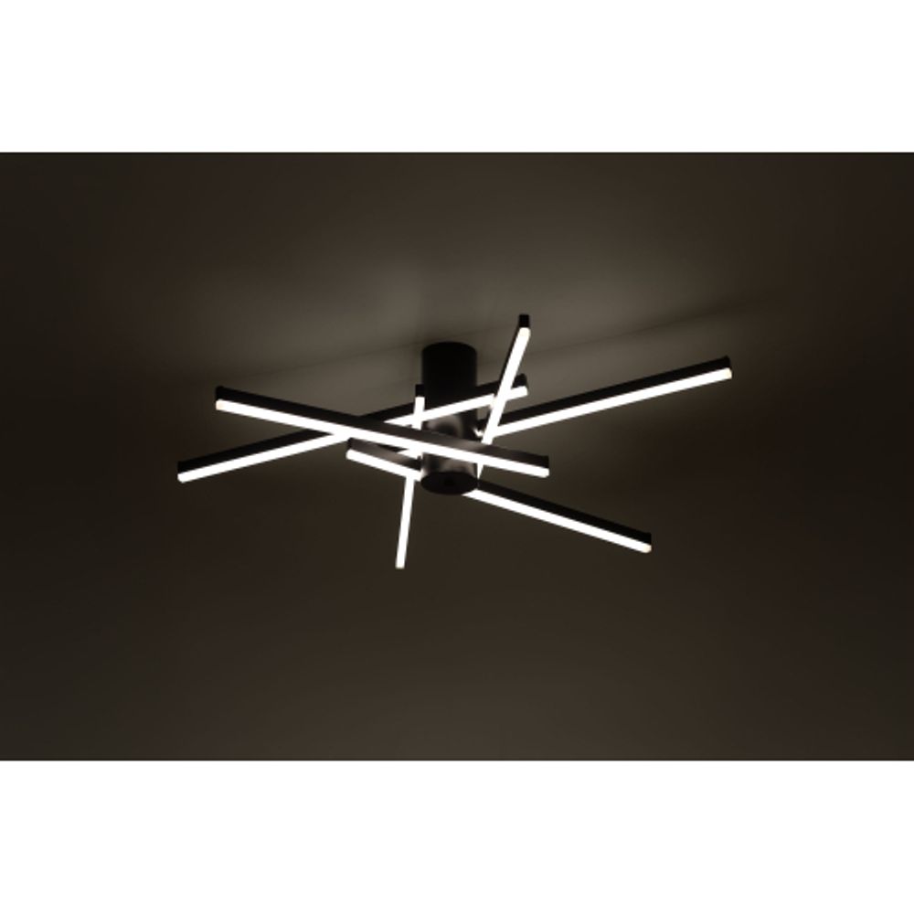 Светильник потолочный светодиодный Rivoli Violet 6180-201 LED 90Вт 3000-6000К чёрный с пультом | Rivoli