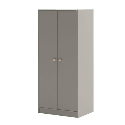 Шкаф для одежды 2 двери Марм, 74х55х170 см, со штангой и полкой, серый