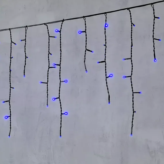 Светодиодная бахрома 3,1*0,5 м., 150 синих LED ламп, черный провод ПВХ, LTC (PIL150-11-2B)