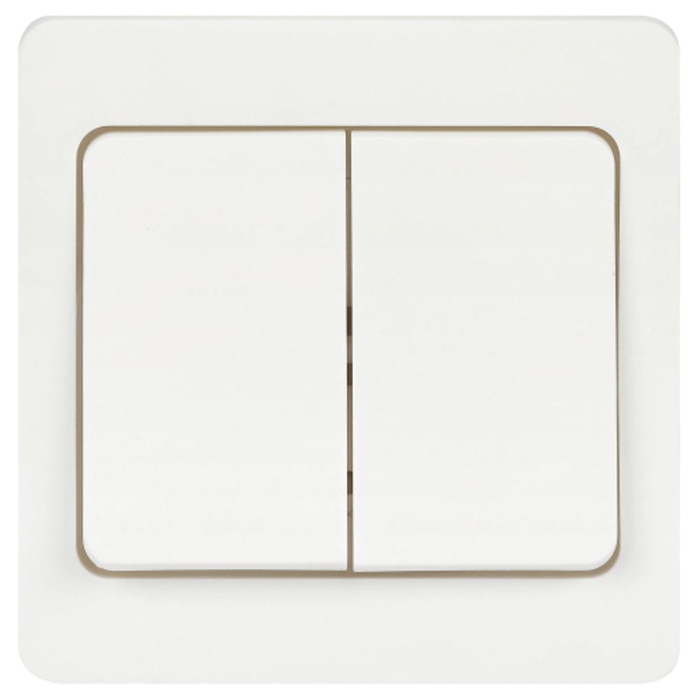 Выключатель Intro Style 7-104-01 двойной, 10А-250В, IP20, СУ, белый | Intro