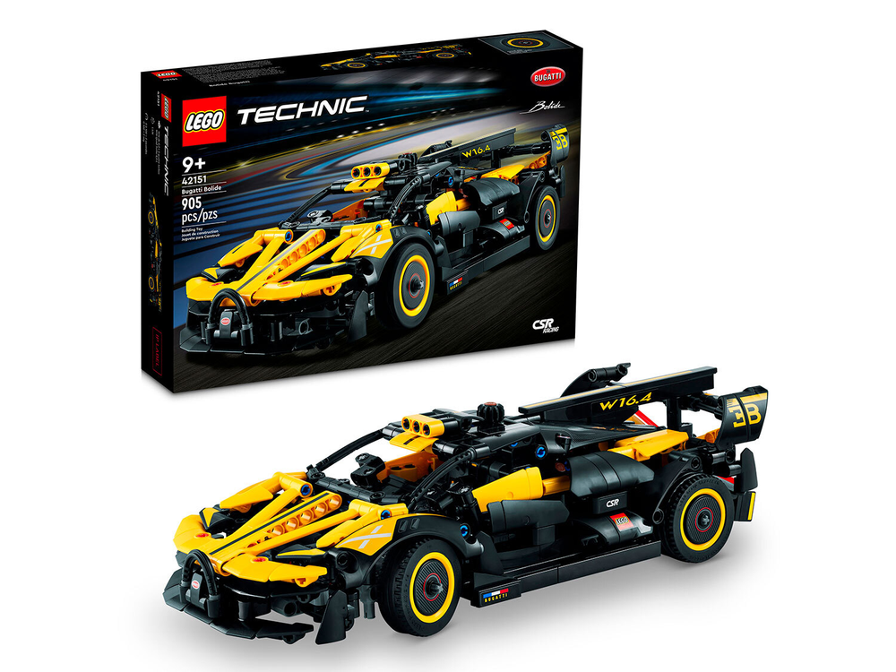 LEGO Technic 42151 «Болид Bugatti» — скоростной спорткар с деталями