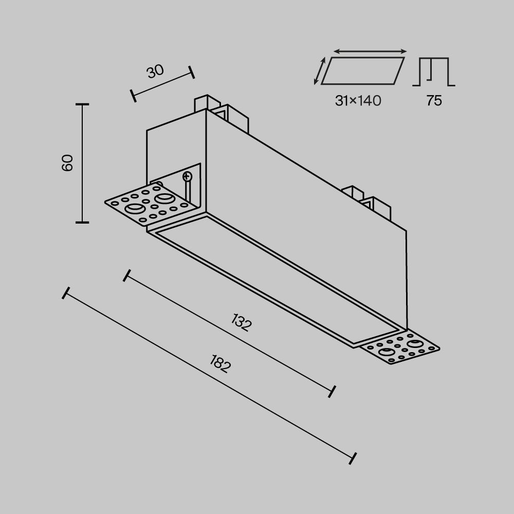 Светильник встраиваемый светодиодный Maytoni Basis DL066-12W3-6K-TRS-W