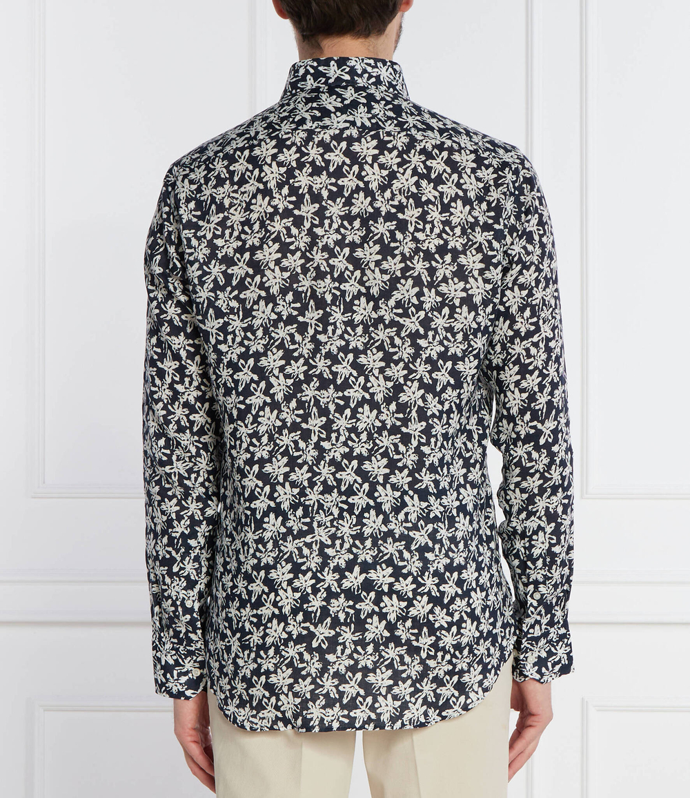 Льняная рубашка H-JOE BOSS BLACK - темно-синий(50514898)