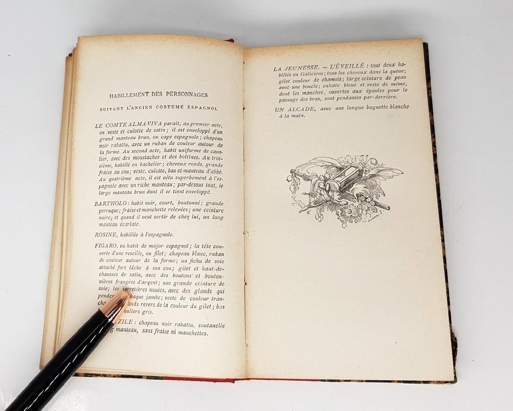 "Barbier de Seville (Севильский цирюльник)". Beaumarchais (Бомарше). 1878г. - антикварное издание