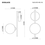 SLE1193-401-01 Светильник настенный Черный/Белый G9 1*5W 4000K