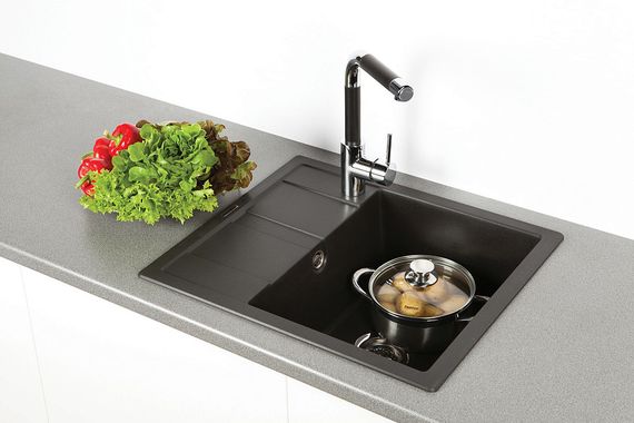 Мойка SCHOCK Optima 45D Cristalite 580х500 оникс