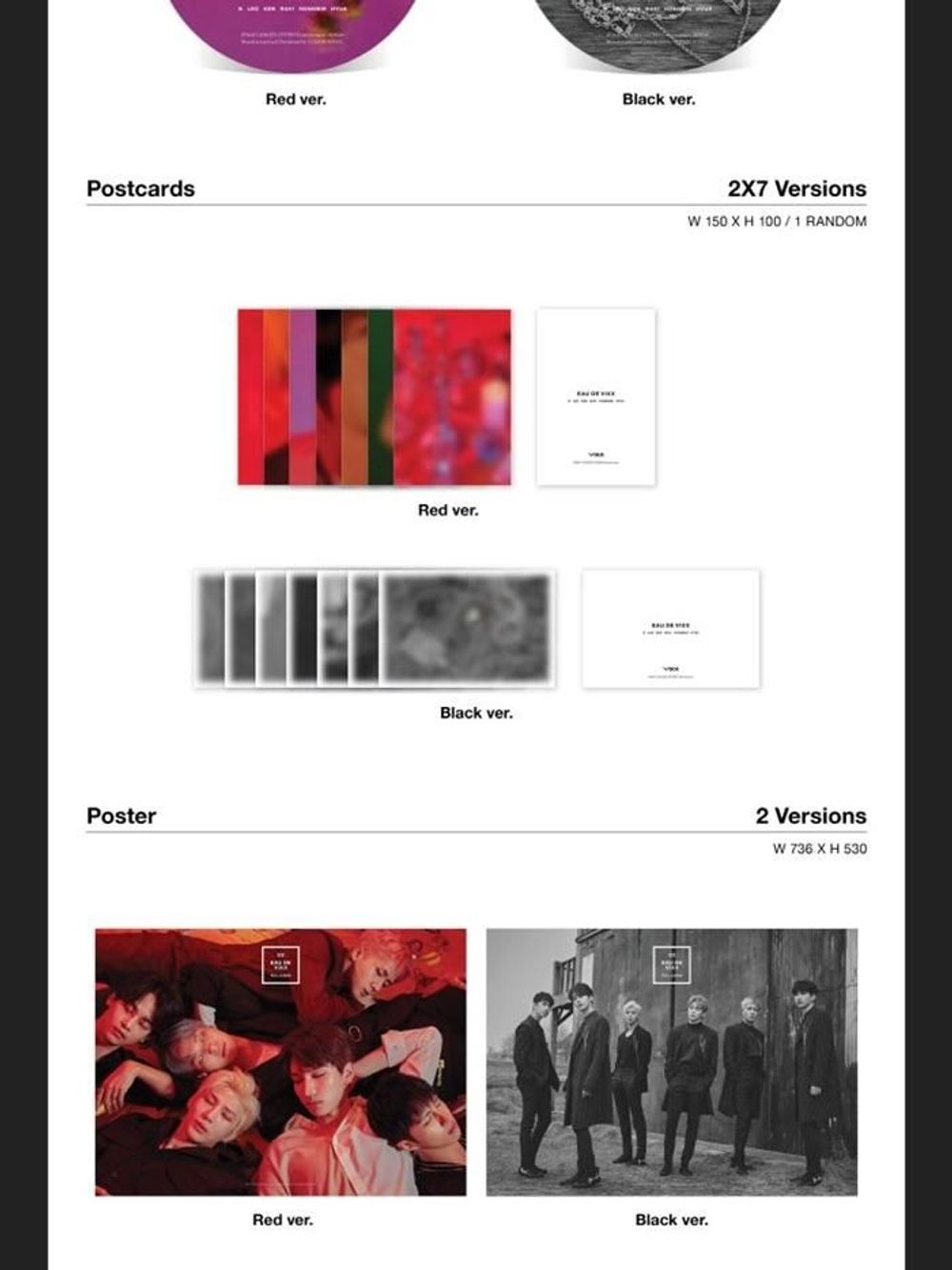 Альбом VIXX - Eau De Vixx 3rd Album 2 Version SET