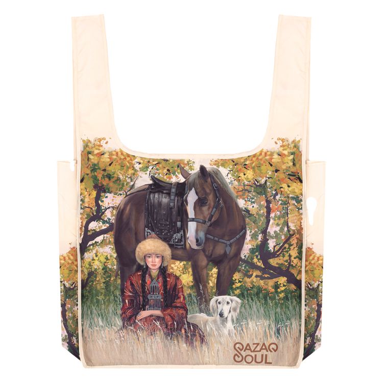 Шоппер QAZAQ SOUL складной полиэстер Құсни Қорлан