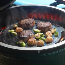 Сковорода чугунная планча, двусторонняя, 27 см, для грилей Big Green Egg M, S, MiniMax