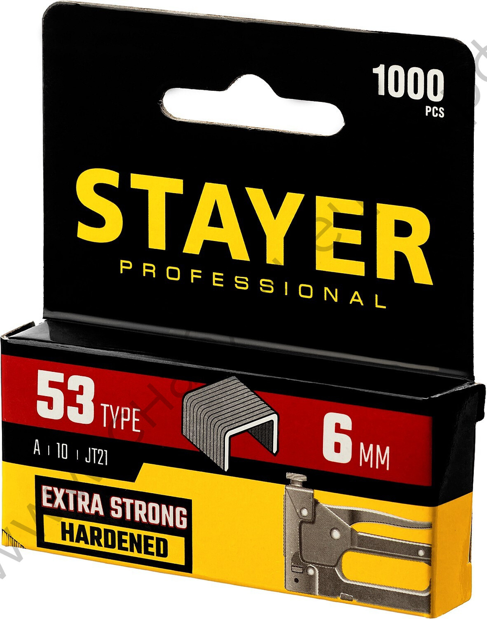 STAYER тип 53 (A/10/JT21) 6 мм, 1000 шт, калибр 23GA, скобы для степлера (3159-06)
