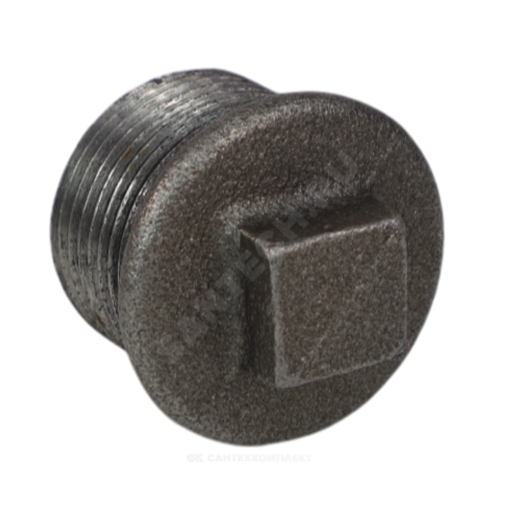 Заглушка чугун Ду 25 (1") НР Fittex PLUS