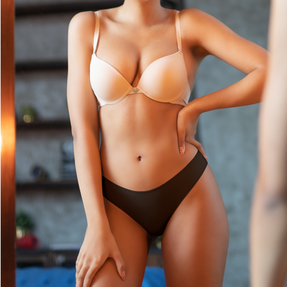 Женские трусы бразилиана черные Opium T-111