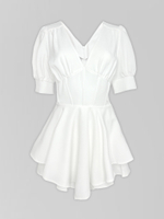 Комбинезон Perfemme однотонный с корсетом на талии и коротким рукавом