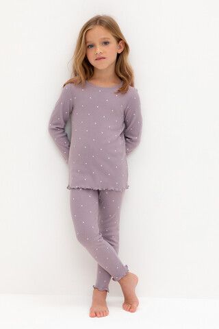пижама  для девочки  К 1618/морской туман,мини сердечки