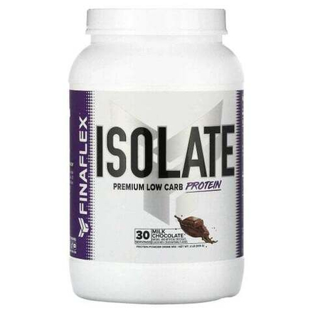 Сывороточный протеин Finaflex, Изолят, протеин премиального качества с низким содержанием углеводов, молочный шоколад, 905 г (2 фунта)