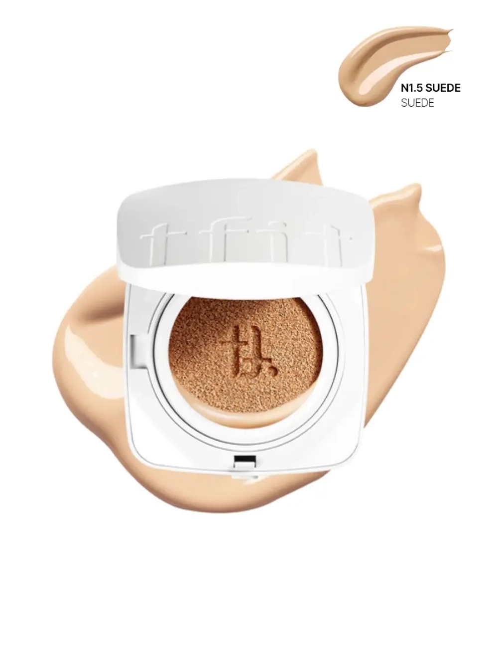 TFIT - КУШОН С АМИНОКОМПЛЕКСОМ И ЭКСТРАКТОМ СОСНОВЫХ ИГОЛОК ТОН N1.5 SUEDE LAYERING FIT COVER CUSHION EX N1.5 SUEDE SPF50+ PA++++, 12 ГР