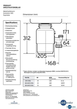 Бытовой измельчитель In Sink Erator ISE EVOLUTION 100 красный