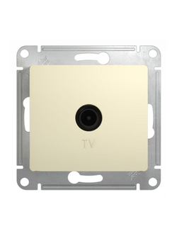 Розетка телевизионная проходная TV 1-м СП Glossa 4дБ механизм беж. SE GSL000292