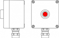 Взрывозащищенный пост управления из алюминия CPE-A-12-(1xP1G(11))-1xAASBMB(C)1Ex d e IIC T6 Gb / Ex tb IIIC T80°C Db IP66