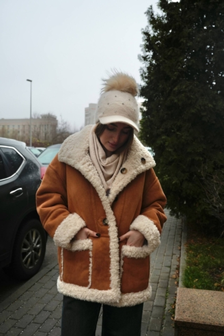 Дубленка двусторонняя camel