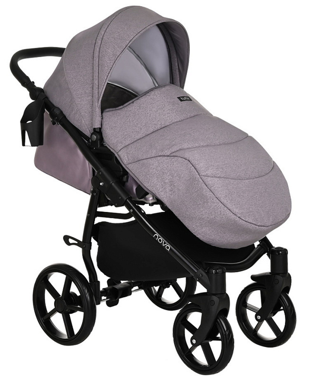 Детская коляска Tutis Novo Reflective 3 в 1 1142284 Кожа Lavender Metalic/Grey Reflective Print