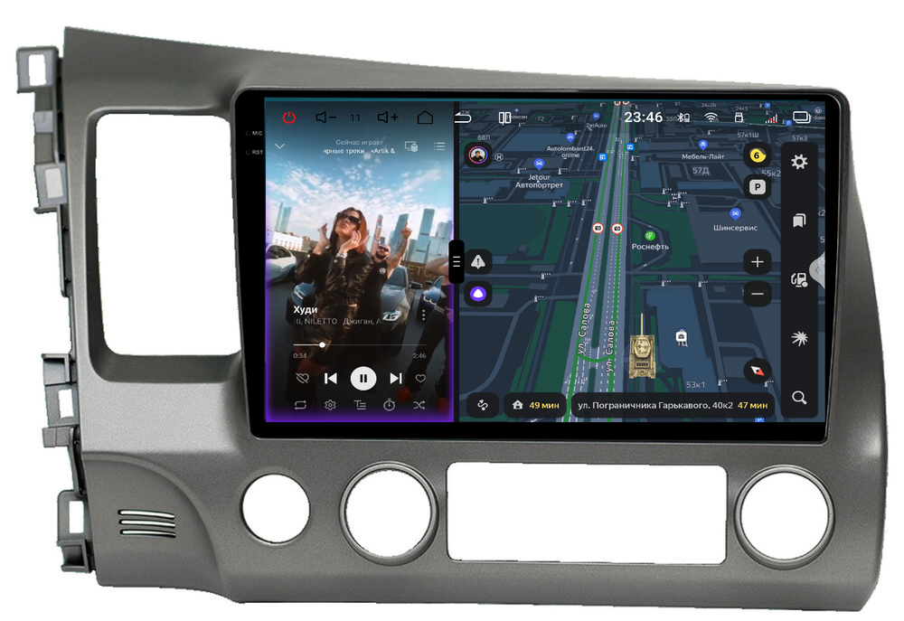 Магнитола для Honda Civic 8 4d 2005-2012 седан - Redpower 85024 PRO/PROmax ТОП звук, 2K QLED, Android 14, CarPlay, 4G SIM-слот