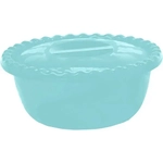 Миска круглая 3л с крышкой аквамарин (комплект 35 шт)