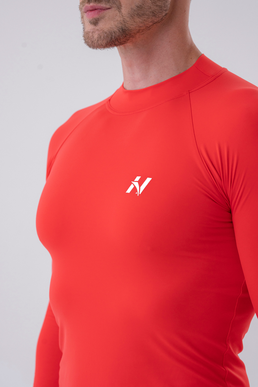Мужской лонгслив Nebbia Functional T-shirt with long sleeves “Active” 328 Red