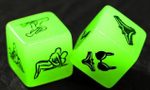 Неоновые секс-кубики Территория соблазна. Кубики любви (Цвет: зеленый)
