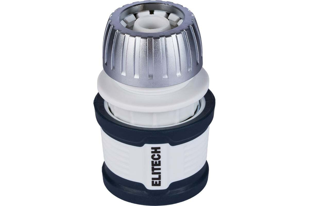 Соединитель для шланга металлический 13 мм 1/2" с аквастопом HF 011MWS Garden Elitech 206040