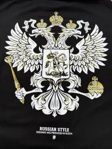 Футболка оверсайз черная с гербом России