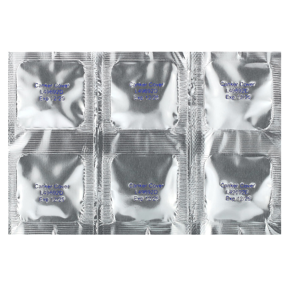 Dentemp, Canker Cover, лекарственное обезболивающее для полости рта, 6 таблеток с мятой