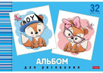 Альбом для рисования А4 32л. на скобе "Мультяшки" (Хатбер)