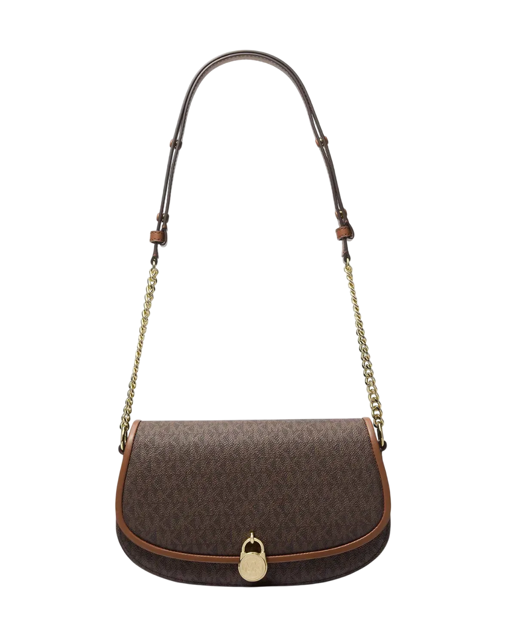 Сумка Michael Kors Mila Medium Signature Logo | Коричневый с песочным