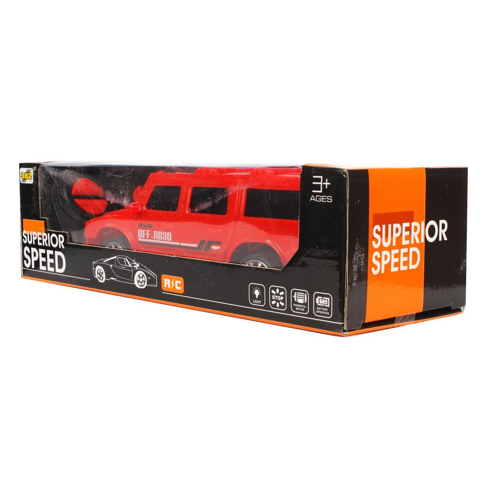 Джип на РУ, красная, коробка A001